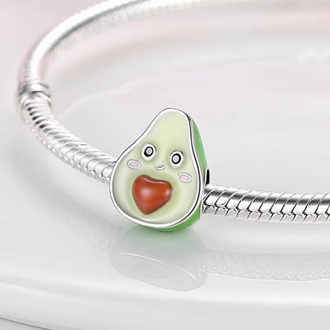 Zawieszka charms do pandory Srebro próby 925 Awokado - obrazek 2