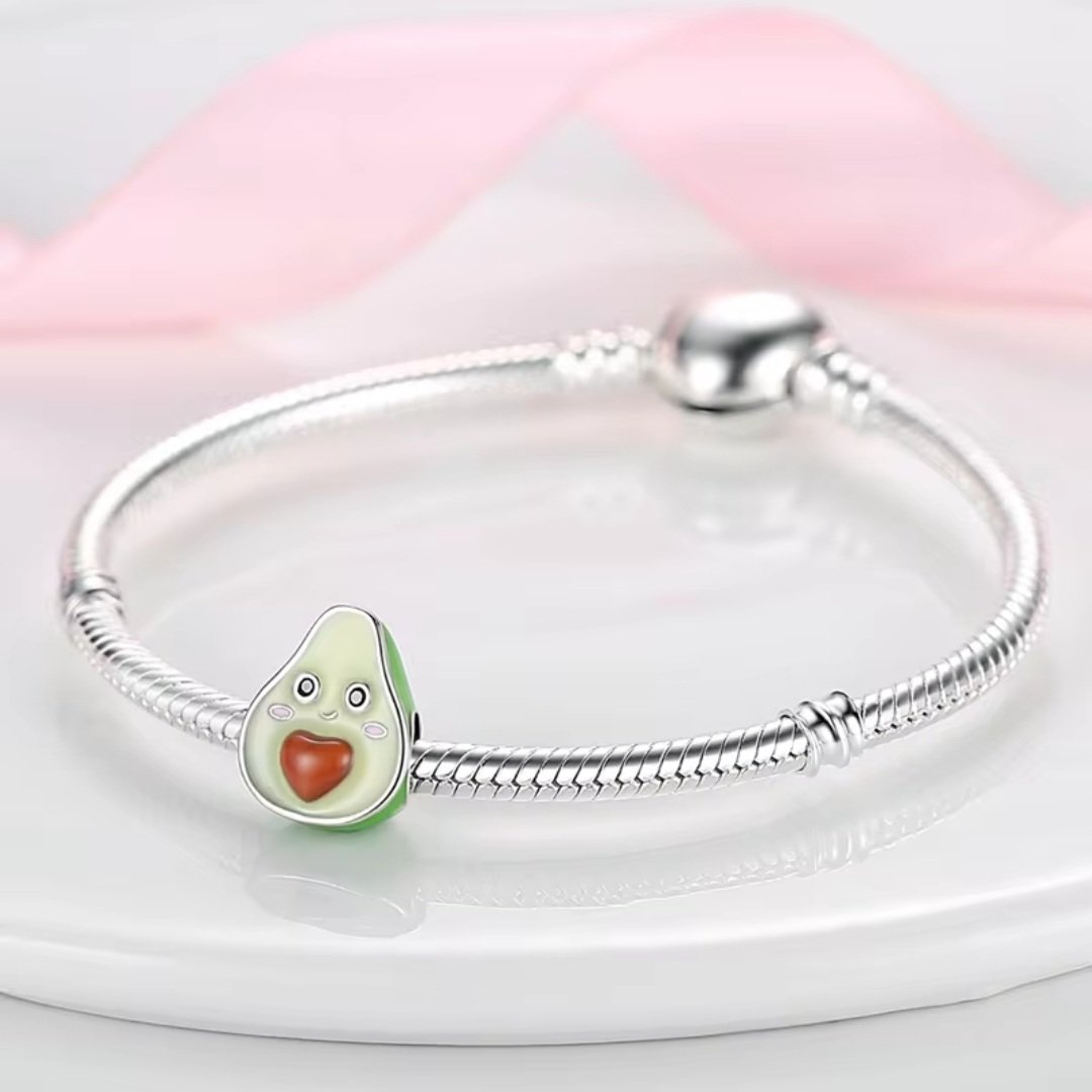 Zawieszka charms do pandory Srebro próby 925 Awokado - obrazek 3