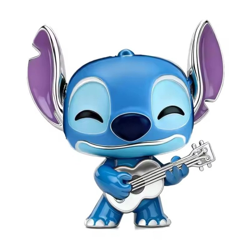 Zawieszka charms do pandory Srebro próby 925 Disney Stich i gitara