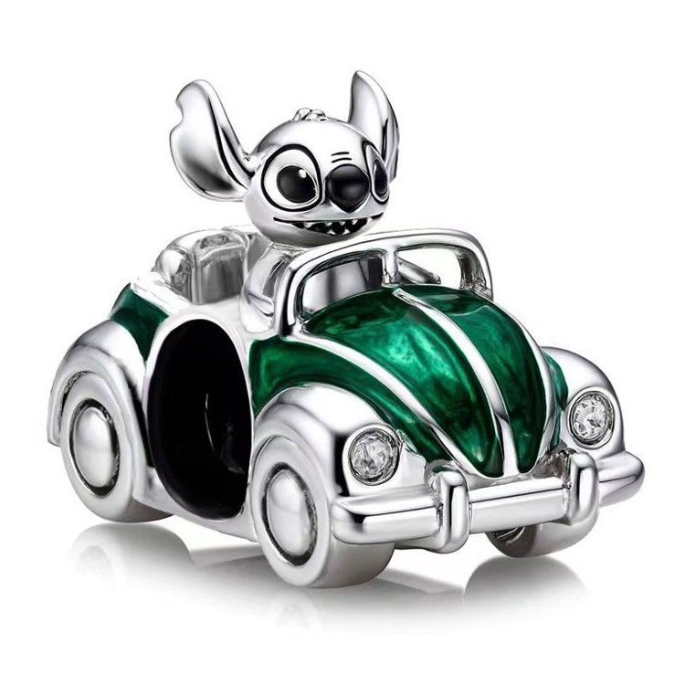 Zawieszka charms do pandory Srebro próby 925 Disney Stitch w Samochodzie