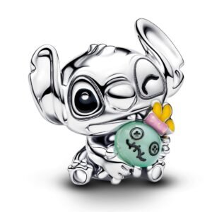 Zawieszka charms do pandory Srebro próby 925 Disney Stitch z Lalką Scrump