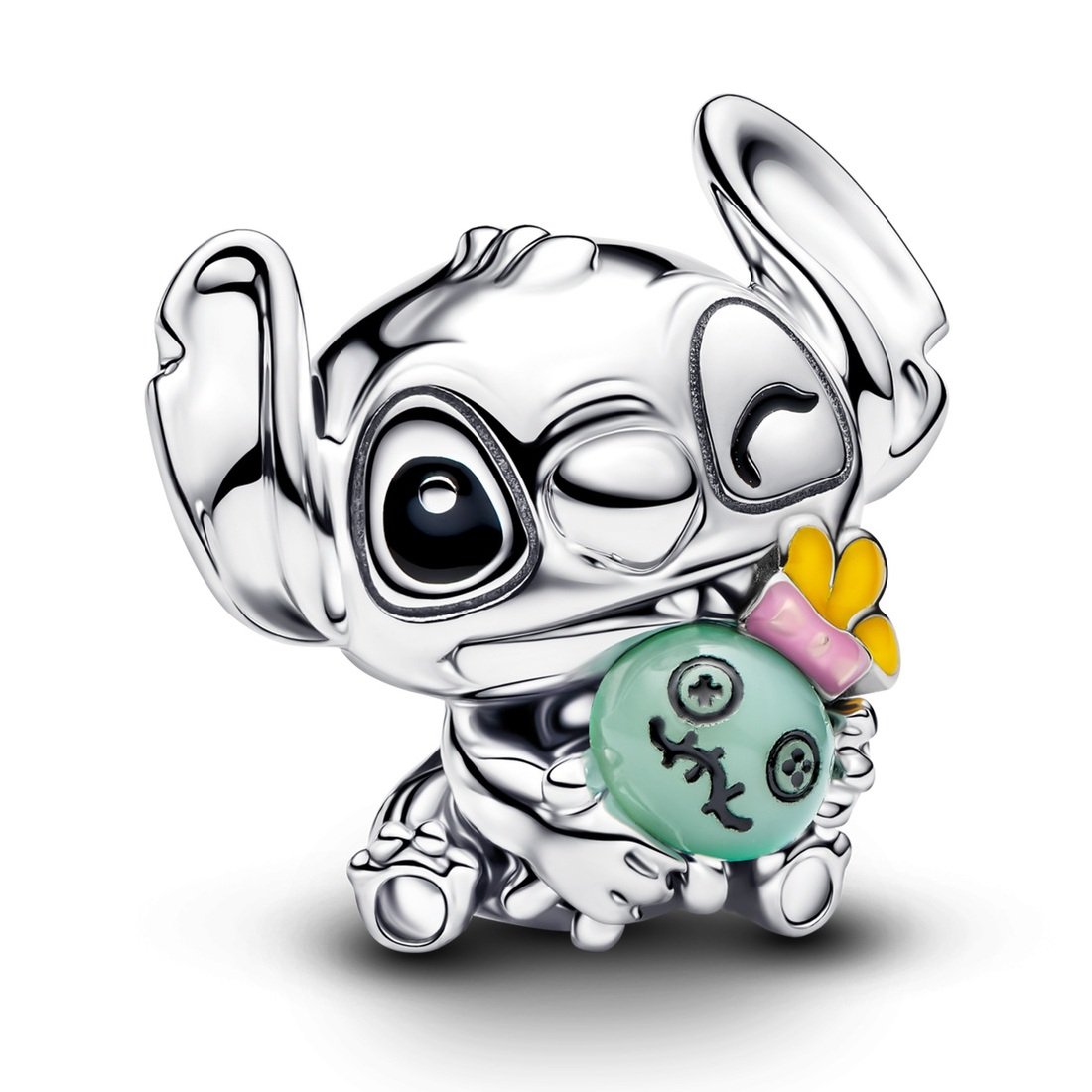 Zawieszka charms do pandory Srebro próby 925 Disney Stitch z Lalką Scrump