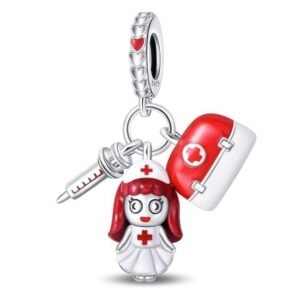 Zawieszka charms do pandory Srebro próby 925 Pielęgniarka