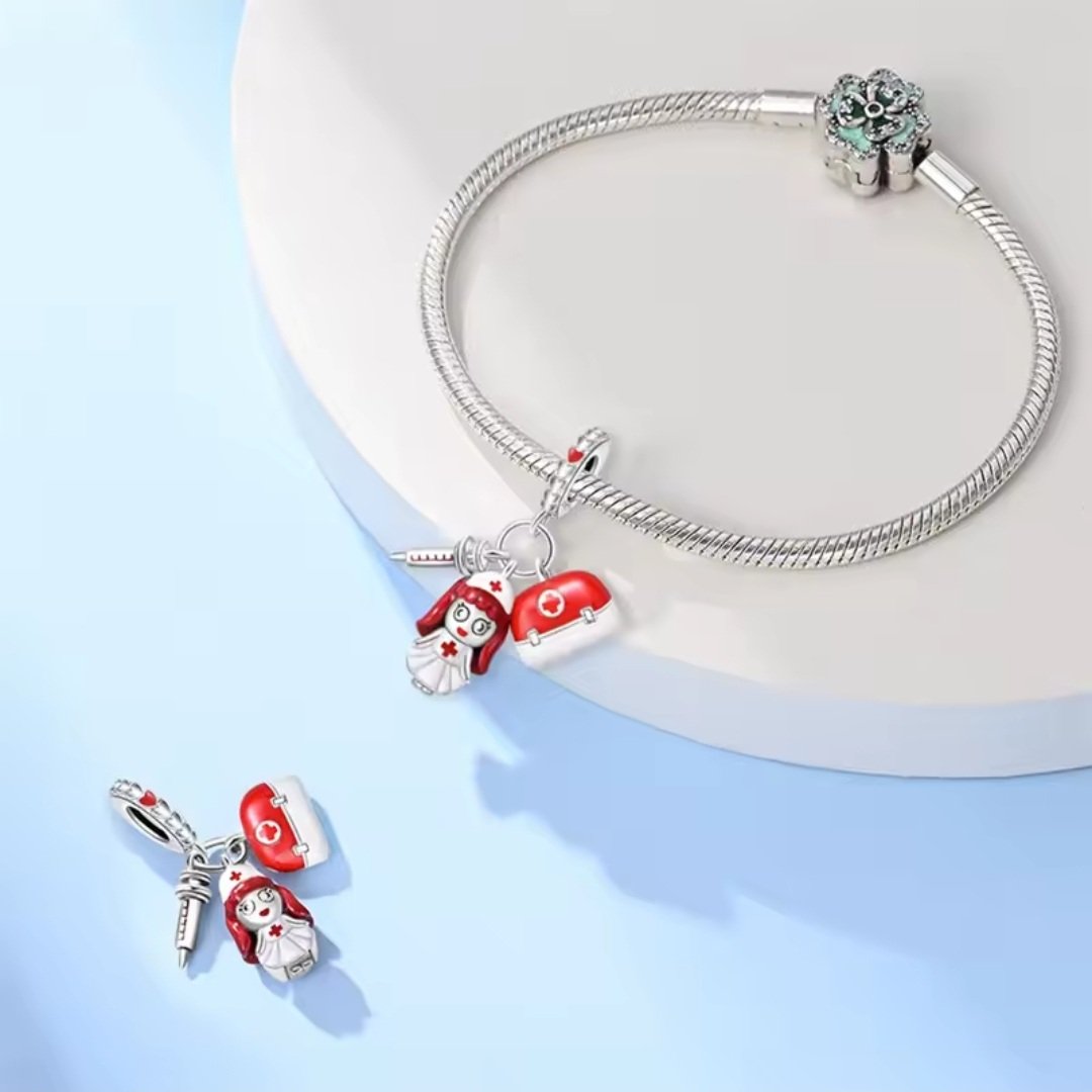 Zawieszka charms do pandory Srebro próby 925 Pielęgniarka - obrazek 2