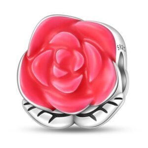 Zawieszka charms do pandory Srebro próby 925 Róża