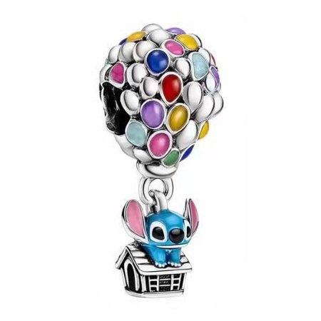 Zawieszka charms do pandory Srebro próby 925 Disney Stitch z Balonami