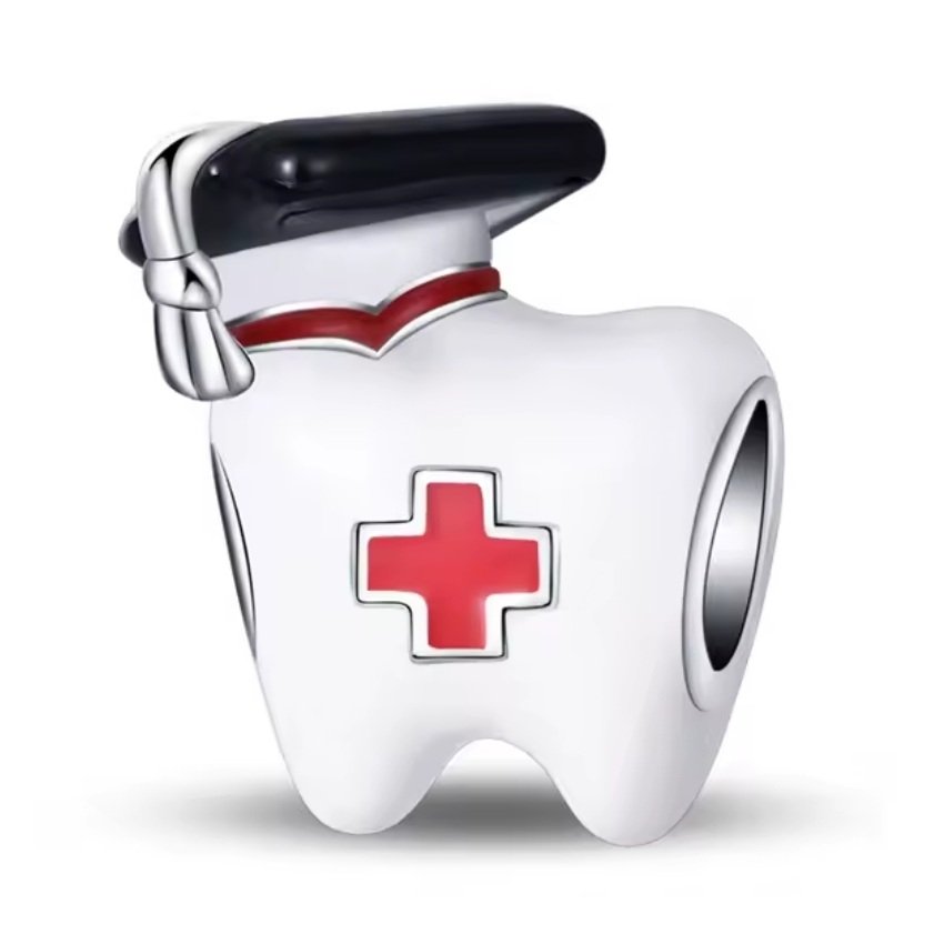 Zawieszka charms do pandory Srebro próby 925 Ząb Stomatologa
