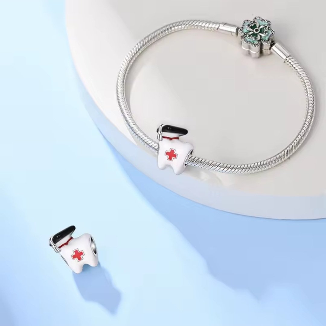 Zawieszka charms do pandory Srebro próby 925 Ząb Stomatologa - obrazek 2